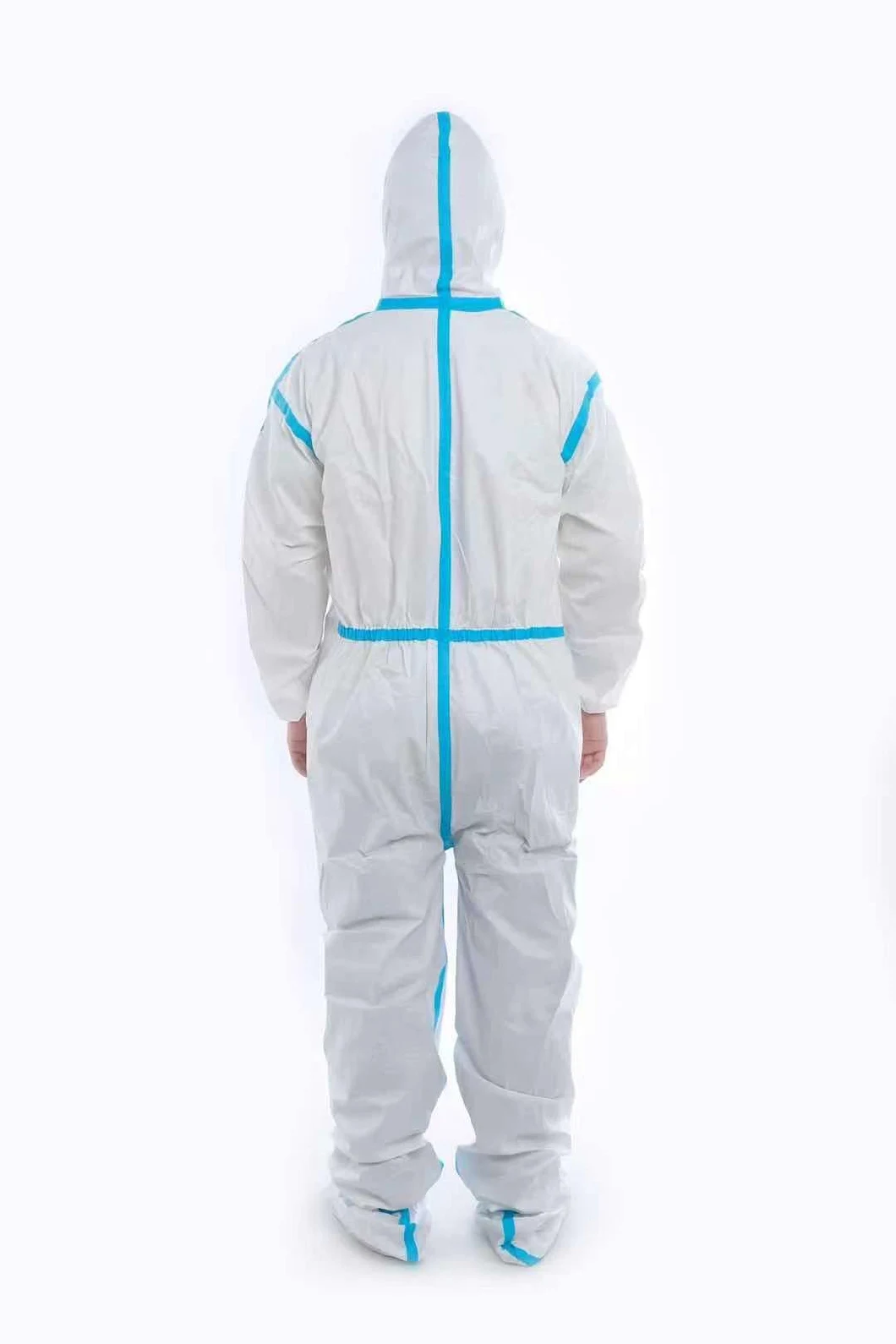 65g White Disposable Protective Suit with Foot Coversantibacterial, Waterproof and Breathable