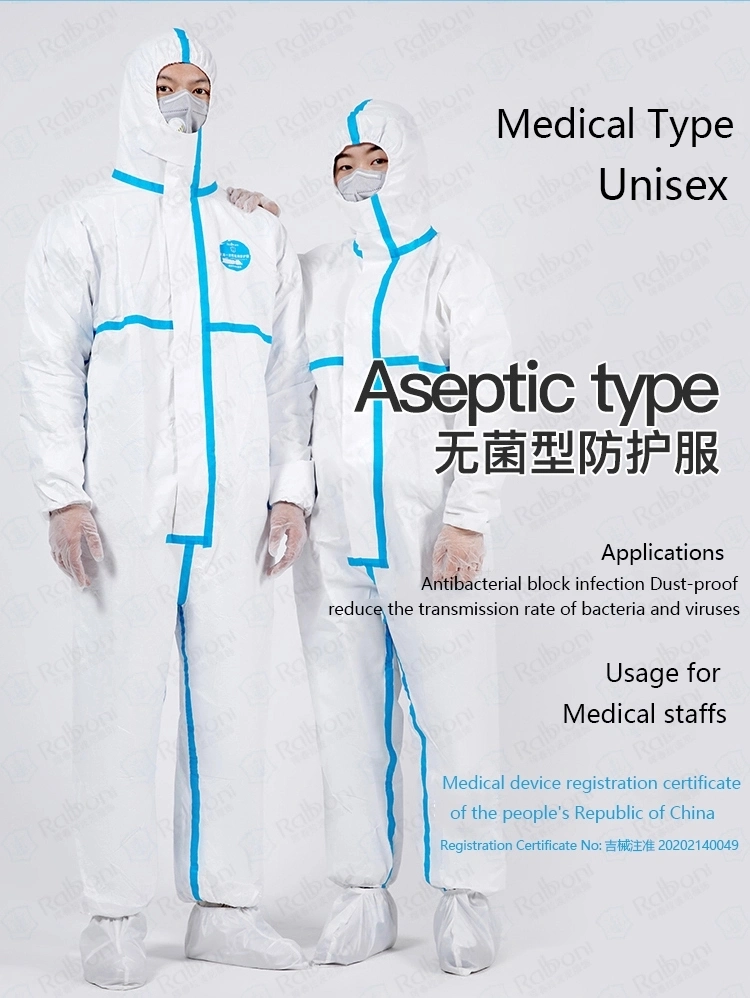 Middle School Isolation Suit Sterile Disposable Hospital Safety Isolation Coverall Clothing Coverall Medical Protective Clothing Protection Suit