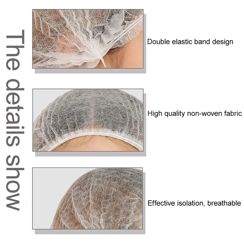 Disposable Medical Non Woven Surgical Doctor Nurse Hat Round Mob/Clip/ Strip/ Bouffant Cap