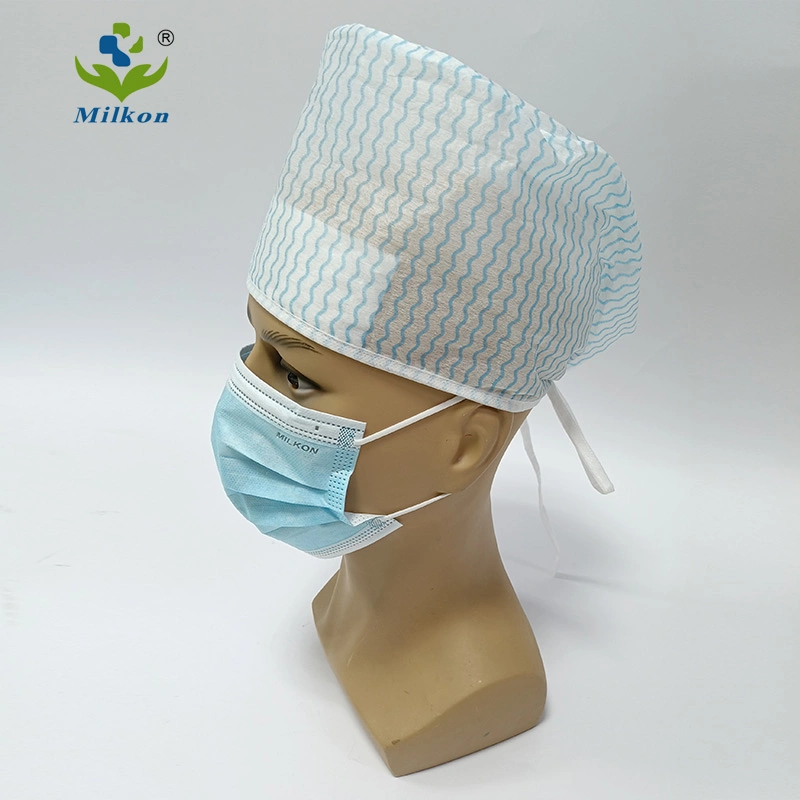 Bouffant Head Cover Hair Net Surgical Doctor Hat Round Mob Cap