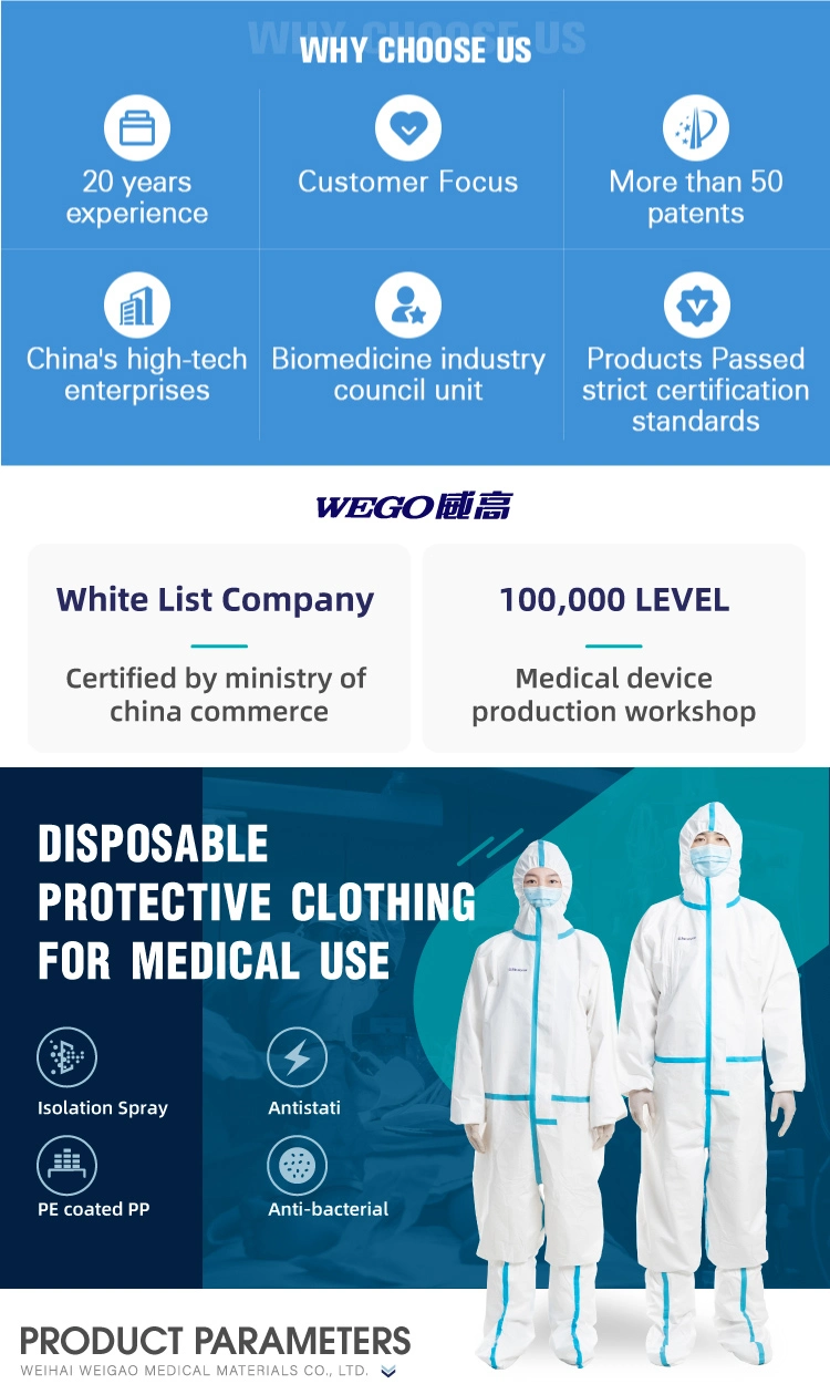 Medical Equipment Safety Disposable Clothing and Safety Protective Suits