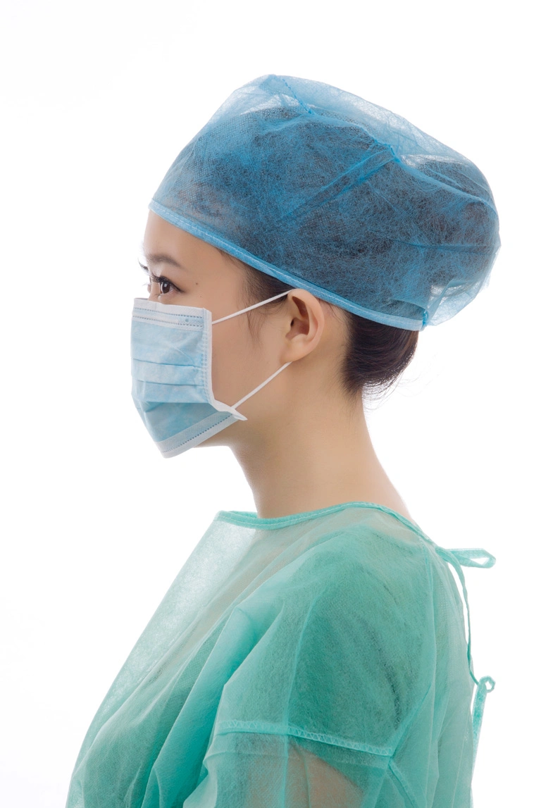 Disposable Medical Face Mask with Double Elastic for Hospital and Laboratory Prevent Spatter and Splash Non-Woven Face Mask