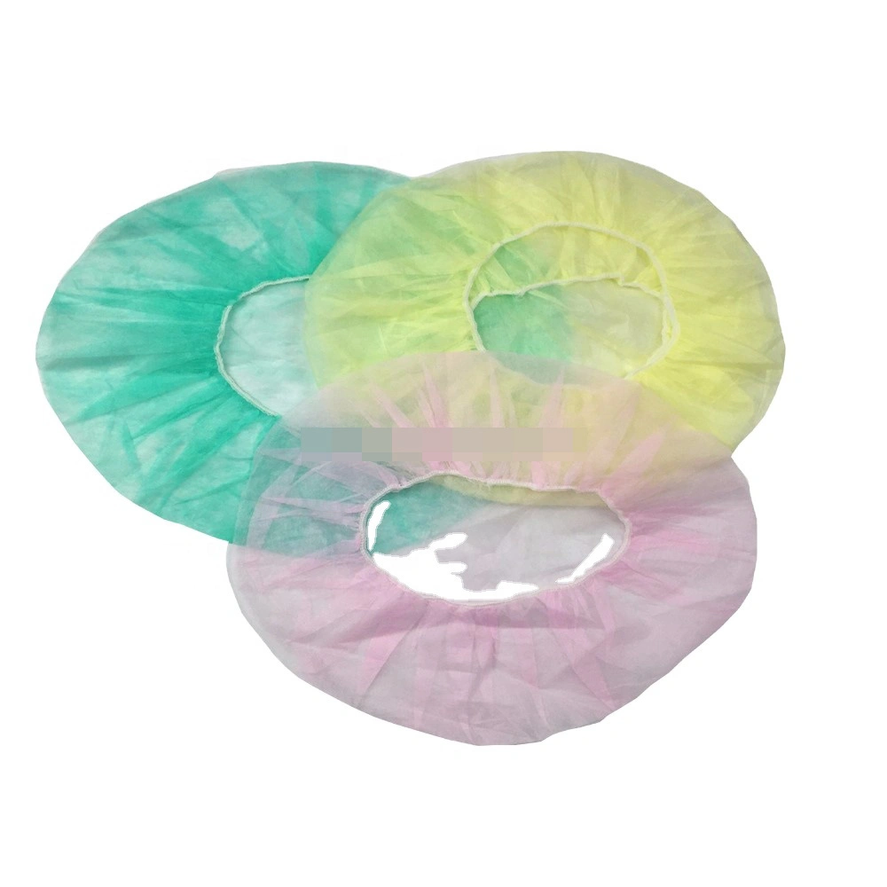 Disposable Round Cap Non Woven Bouffant Cap Nurse Cap