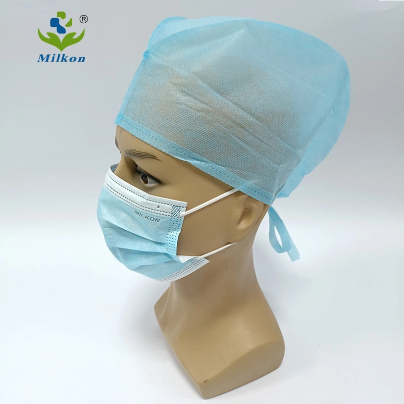 Bouffant Head Cover Hair Net Surgical Doctor Hat Round Mob Cap